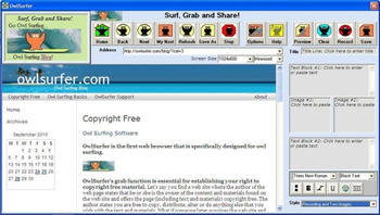 OwlSurfer Browser Editor with Grab Pad screenshot