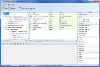 Oxygen Forensic Plist Viewer screenshot 2