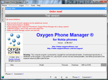 Oxygen Phone Manager II screenshot