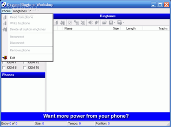 Oxygen Ringtone Workshop screenshot 2