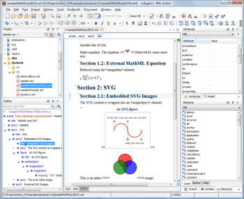 oXygen XML Author screenshot