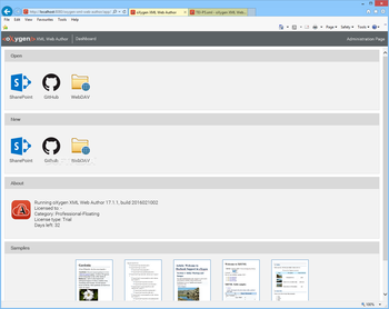 oXygen XML Web Author screenshot