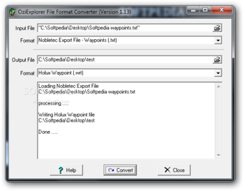 OziExplorer File Format Converter screenshot