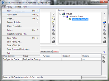 P3P Policy Editor screenshot 4
