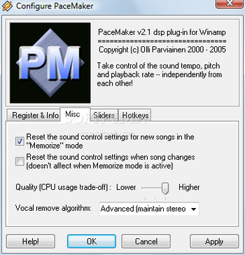 PaceMaker Plug-In screenshot 2