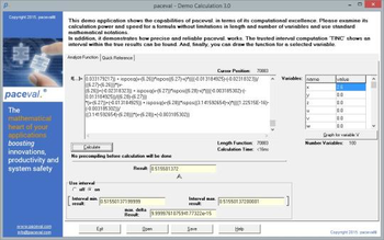 Paceval Demo Application screenshot