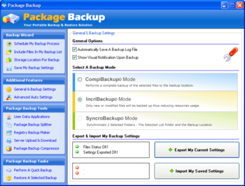Package Backup For U3 screenshot