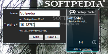 Package Tracker Gadget screenshot