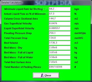 Packed Column Calculator screenshot 3