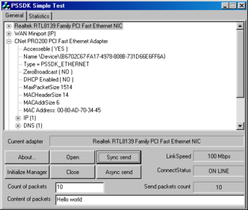 Packet Sniffer SDK for Windows (DLL Edition) screenshot