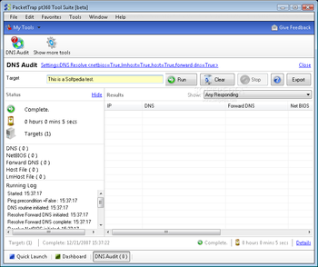 PacketTrap DNS Audit screenshot