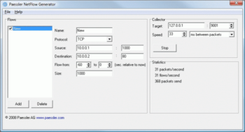 Paessler NetFlow Generator screenshot