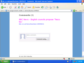 Page Comments Add-on for Internet Explorer screenshot