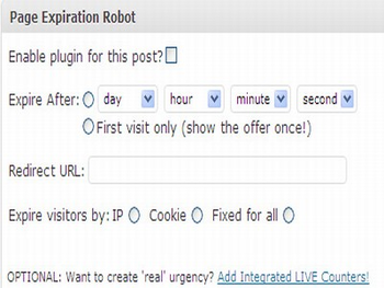 Page Expiration Robot screenshot