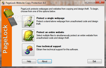 PageLock Website Copy Protection screenshot