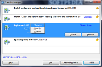 Pagination screenshot