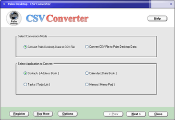 Palm Desktop - CSV Converter screenshot
