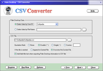 Palm Desktop - CSV Converter screenshot 2