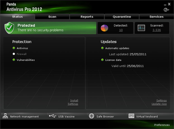 Panda Antivirus Pro 2010 screenshot