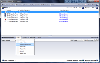 Panda Batch File Renamer screenshot 2