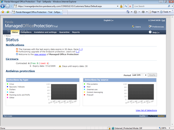 Panda Cloud Office Protection screenshot