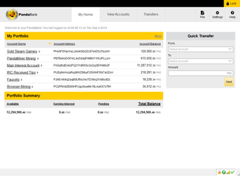 PandaBank screenshot