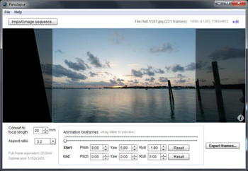 Panolapse screenshot