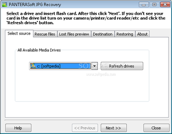 PANTERASoft JPG Recovery screenshot