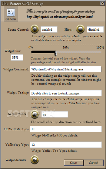 Panzer CPU Gauge MKI for XWidget screenshot 2