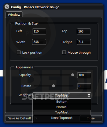 Panzer Network IN Gauge XWidget screenshot 3