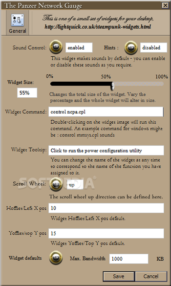 Panzer Network OUT Gauge MKI for XWidget screenshot 2