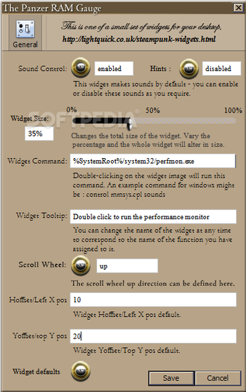 Panzer RAM Gauge MKI for XWidget screenshot 2