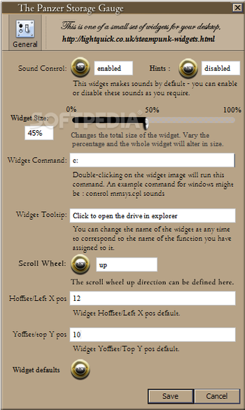 Panzer Storage Gauge MKI for XWidget screenshot 2