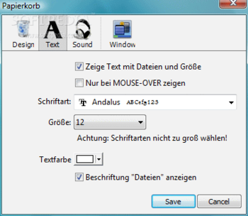 Papierkorb screenshot 3