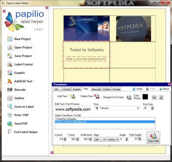 Papilio Label Helper screenshot
