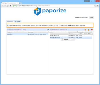 Paporize SecureViewer screenshot 3