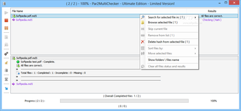 Par2MultiChecker Ultimate Edition screenshot