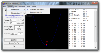 Parabola Calculator screenshot 2