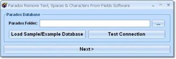 Paradox Remove Text, Spaces & Characters From Fields Software screenshot