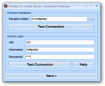 Paradox To Oracle Conversion Software screenshot