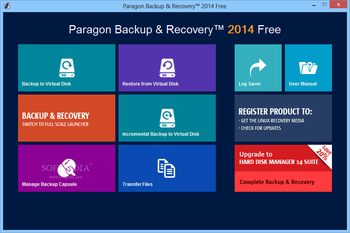 Paragon Backup & Recovery Free screenshot