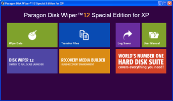 Paragon Disk Wiper 12 Special Edition for XP screenshot 4