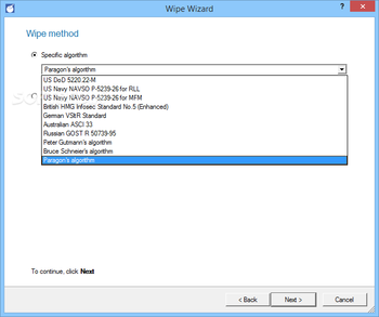 Paragon Disk Wiper Professional screenshot 12