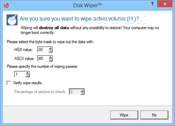 Paragon Disk Wiper Professional screenshot 3