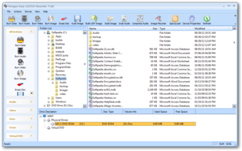 Paragon Easy CD-DVD Recorder screenshot