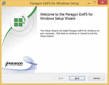 Paragon ExtFS for Windows screenshot