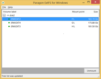 Paragon ExtFS for Windows screenshot 2
