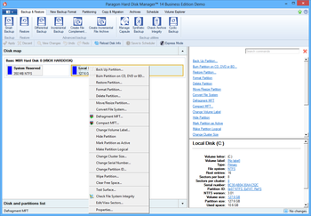 Paragon Hard Disk Manager Business screenshot