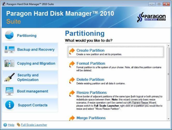 Paragon Hard Disk Manager Suite (64 bit) screenshot