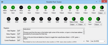 Parallel Port Tester screenshot